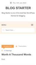 Blog Starter (screenshot mobile)