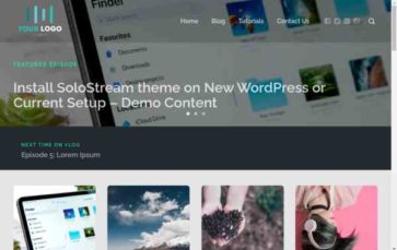 WP-Vlog (screenshot desktop)