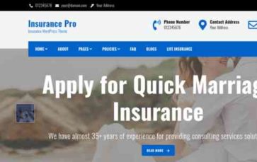 Insurance Pro (Sparkle Themes) (screenshot desktop)