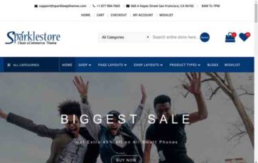 SparkleStore (screenshot desktop)