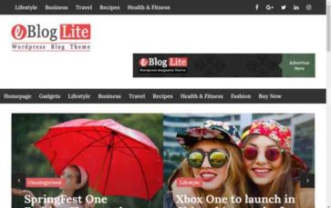 eBlog Lite (screenshot desktop)