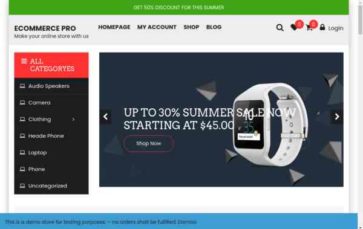 eCommerce Pro (SpiderBuzz) (screenshot desktop)