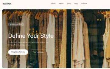 ShopNex (screenshot desktop)