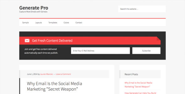 Generate Pro (StudioPress)