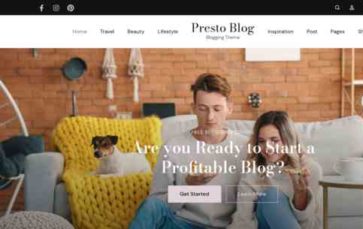Presto Blog (screenshot desktop)