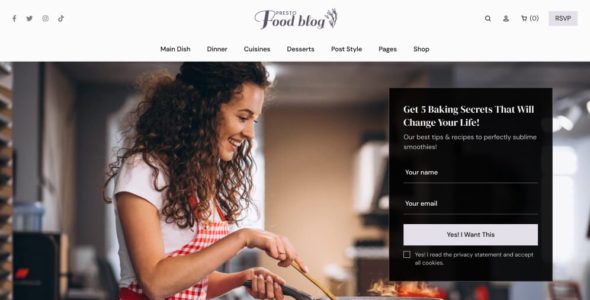 Presto Food Blog (SublimeTheme)