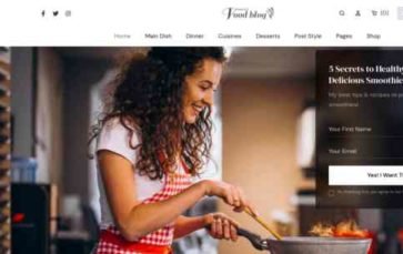 Presto Food Blog (screenshot desktop)