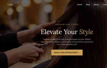 Luxe Hair Salon Pro (screenshot desktop)