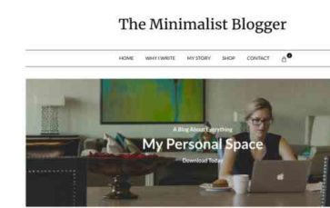Minimalist Blogger X Pro (screenshot desktop)