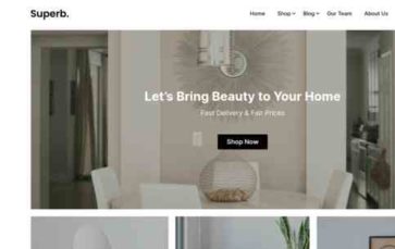 Superb ECommerce Pro (screenshot desktop)