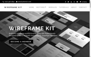 Wireframe Kit (screenshot desktop)