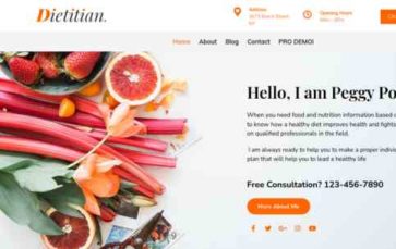 Dietitian (TallyThemes) (screenshot desktop)