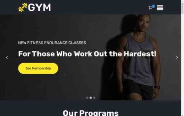 Gym Pro (TallyThemes) (screenshot desktop)