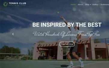 Tennis Club Pro (TallyThemes) - (screenshot desktop)