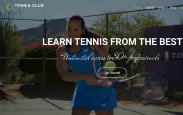 Tennis Club (TallyThemes) - (screenshot desktop)