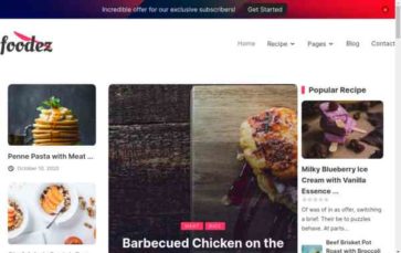 Foodez (screenshot desktop)