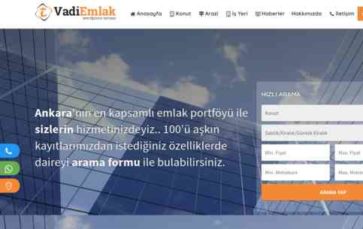 Vadi Emlak (screenshot desktop)