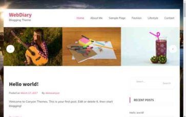 WebDiary (screenshot desktop)
