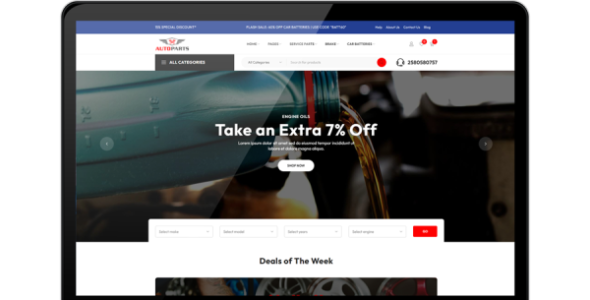 Auto Parts Online Store (TemplateHouse)