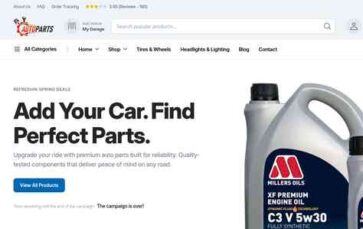 Auto Parts (TemplateHouse) - (screenshot desktop)