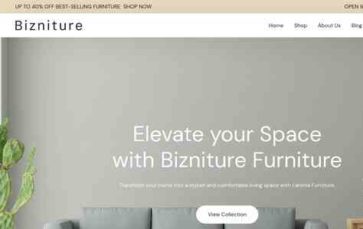 Bizniture (screenshot desktop)