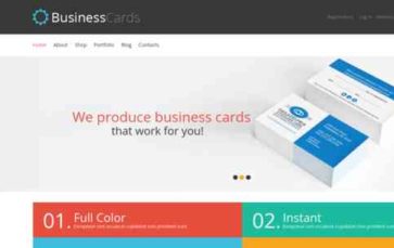 BusinessCards (Zemez) - (screenshot desktop)