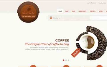 Chocolate (TemplateMela) - (screenshot desktop)