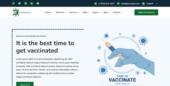 Covid Plus (TemplateMonster)