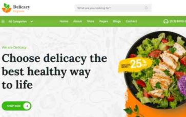 Delicacy Organic (screenshot desktop)