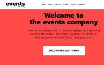 Events (Zemez) (screenshot desktop)