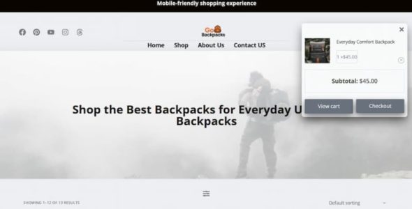 Go Backpacks (TemplateMonster)