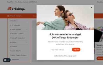 Kartshop (screenshot desktop)