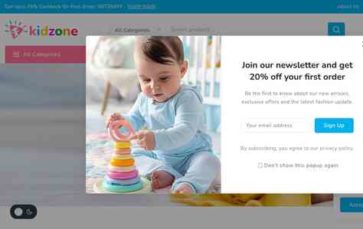 Kidzone (TemplateMela) (screenshot desktop)