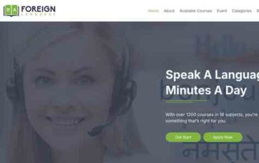 Language Courses (screenshot desktop)