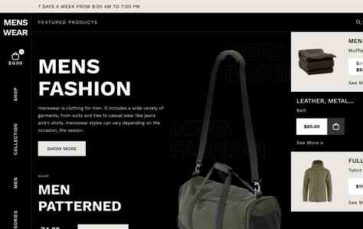 Menswear (screenshot desktop)