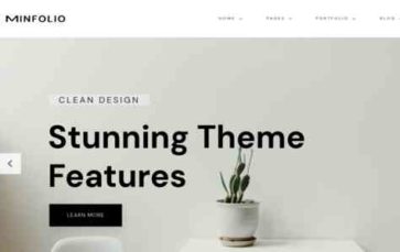 Minfolio (Modest Themes) (screenshot desktop)
