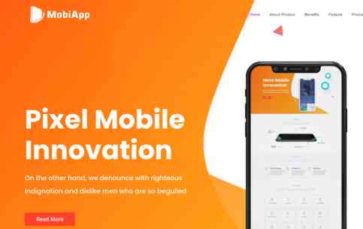 Mobile App Showcase (screenshot desktop)