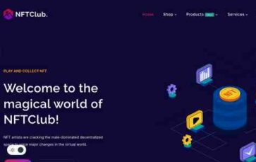 NFTClub (screenshot desktop)