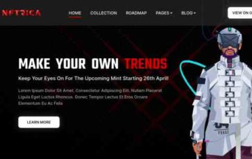 Nftrica (screenshot desktop)