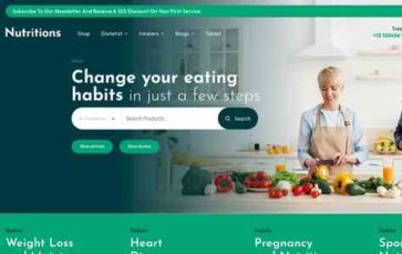 Nutritions (screenshot desktop)