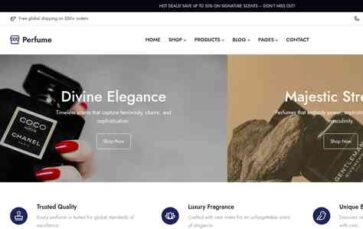 Perfume Store Pro (DesignOrbital) - (screenshot desktop)