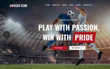 SoccerClub (UI Paradox) - (screenshot desktop)