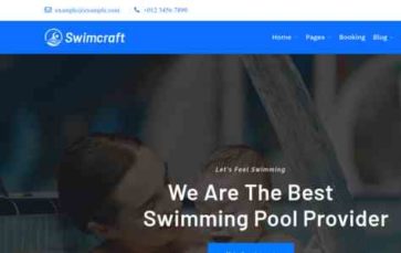 Swimming Pool School & Course Booking (screenshot desktop)