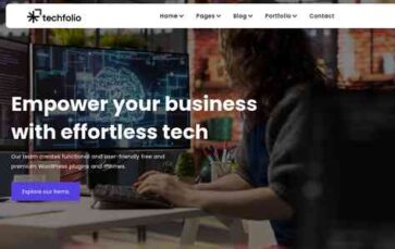 Techfolio (screenshot desktop)