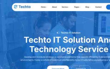 Techto (WebTheme) - (screenshot desktop)