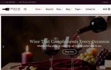 VinoLuxe (screenshot desktop)