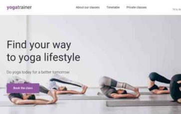 YogaTrainer (screenshot desktop)