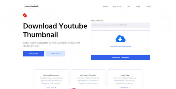 Youtube Thumbnail Grabber (TemplateMonster)