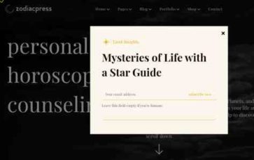 Zodiacpress (screenshot desktop)