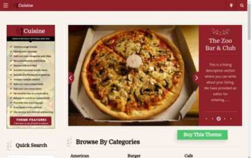 Cuisine (Templatic) (screenshot desktop)